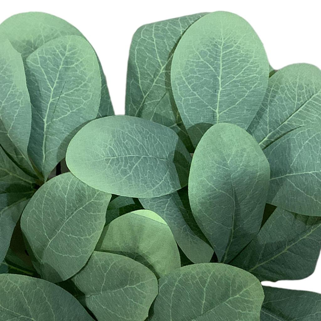 Ljusringar Eukalyptusblad Krans Pastoralt Simulerad Bordsställ för