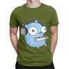 The Golang Mascot Music Black Edition Graphic 100 Cotton TShirt gopher Tees Tops For Unisex