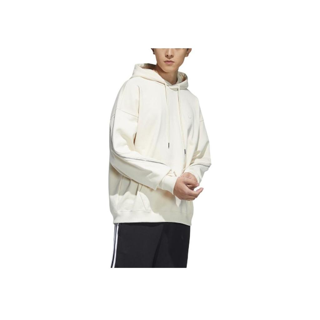 Adidas Originals Solid Color Sports Pullover Hoodie Men Tops Yellow White HH9434