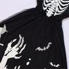 Girls Glow In The Dark Skeleton Ghosty Witch Costume Cosplay Halloween Costume Ghostly Skeleton Dress Witch Hat Gift