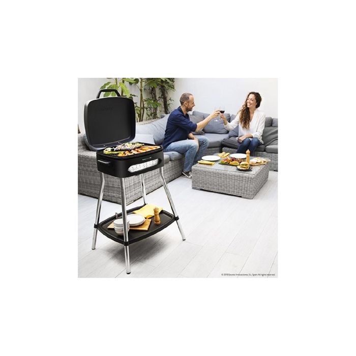 Cecotec Barbacoa Eléctrica PerfectCountry BBQ. 2000 W, Superficie De Cocinado Mixta Con Revestimiento Antiadherente