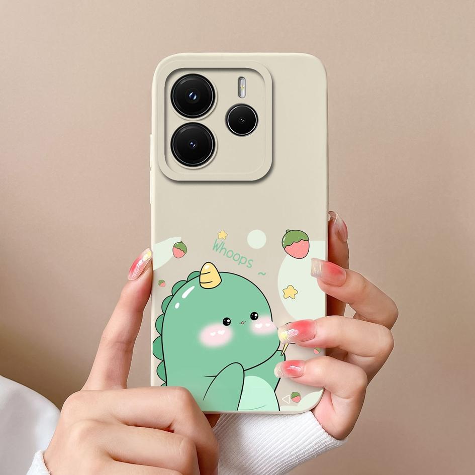 Pentru Redmi Note 12R 12Turbo 11 12 14 12S 11S 11E 14S 11T Pro Plus 4G 5G Carcasă de telefon Naughty Dinosaur Advanced Silicone Protector Carcasă pentru Redmi Capa