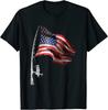 Fishing American Flag Fisherman Patriotic Day 4th Of July TShirt Mens 100 Cotton Casual Tshirts Loose Top Size S3XL