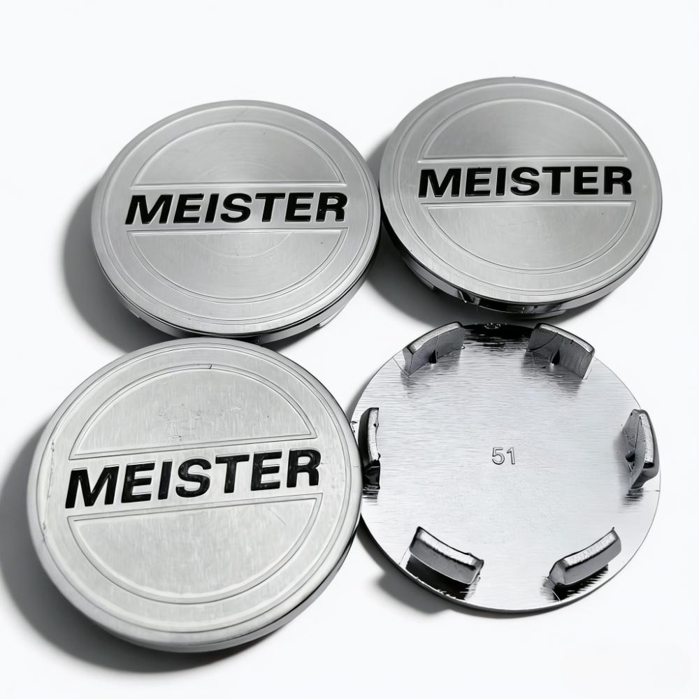 

4pcs 51mm 46mm Meister Logo Emblem Badge Car Wheel Center Caps Rim Hub Center Dust Cover Wheel Hubcaps Replace Car Accessrories Meister Badge&4pcs Wheel Caps