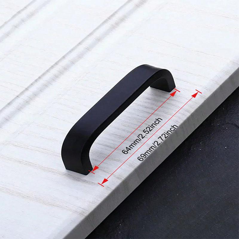 10pcs Arch Style Polished Metal Handles Solid Aluminum Alloy Cabinet Door Drawer Pulls Modern Simple for Furniture Hardware