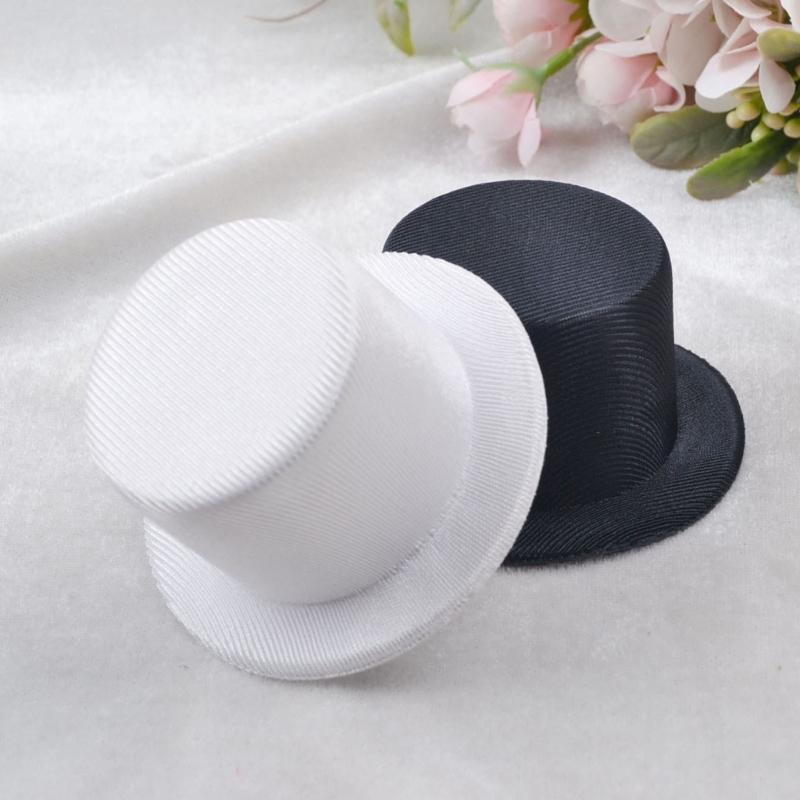 DIY Bare Doll Hat 9cm Mini Top Hat Unfinished EVA Oil Cloth Base For Accessories And Party Decors