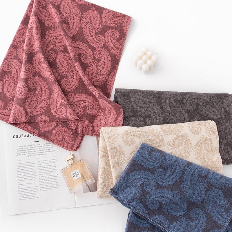 Printed Scarf Women's Autumn and Winter Thickened Korean Style Imitation Cashmere High Quality Long Scarf Large Shawl