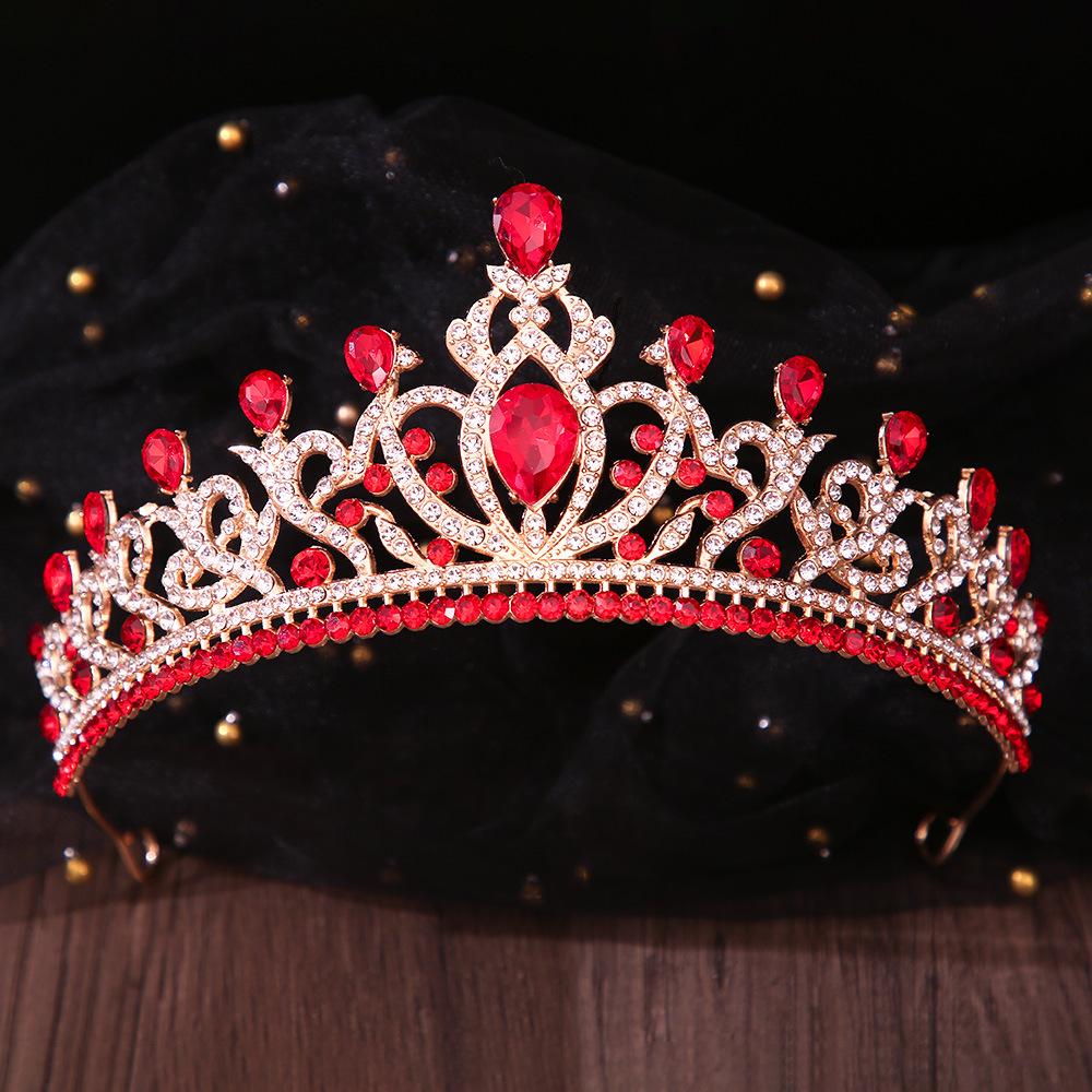DIEZI 11 Farben Barock Luxus Opal Strass Kristall Tiara Für Frauen Hochzeitsparty Elegant Braut Braut Krone Haarschmuck