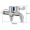 Double-head Design Washing Machine Tap Anti-corrosion Universal Water Outlet Faucet Thread One Into One Out