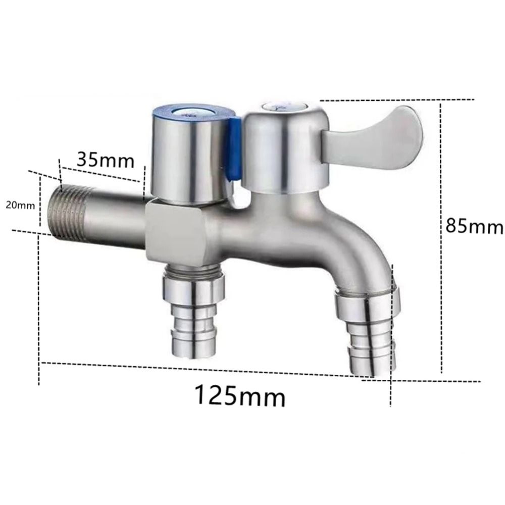 Double-head Design Washing Machine Tap Anti-corrosion Universal Water Outlet Faucet Thread One Into One Out