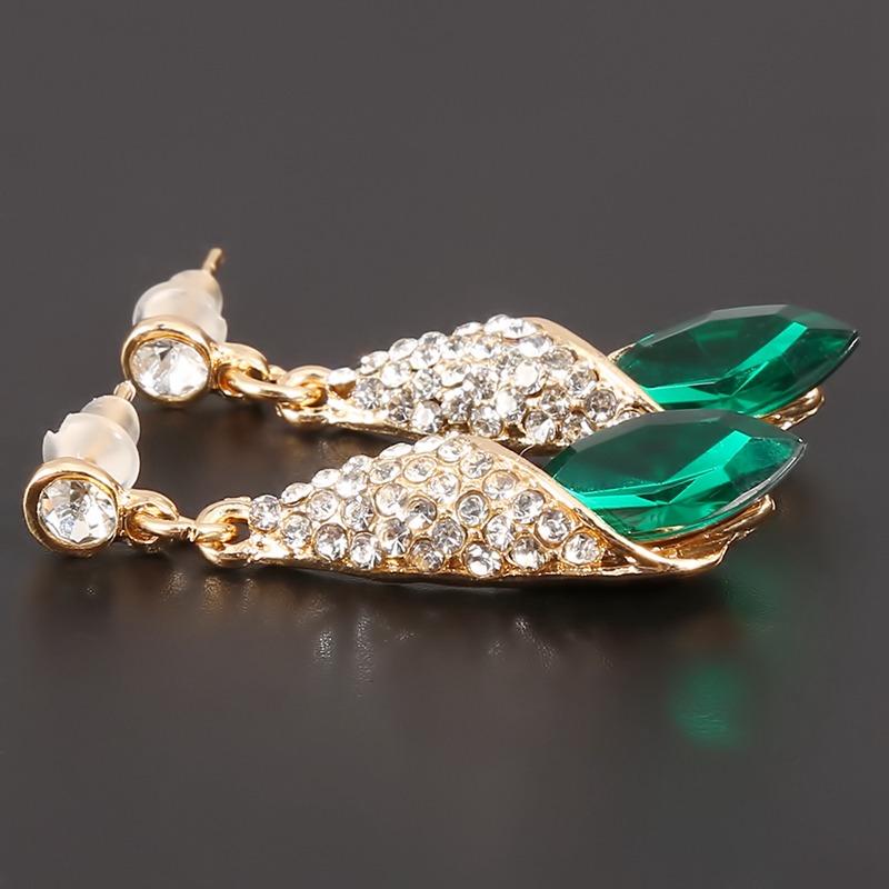 Mode Kristall Ohrring Damen Strass Wassertropfen Ohrringe Elegantes Schmuckstück Party Hochzeit Abendkleid Accessoires Funkelnde Hängeohrringe für Sie