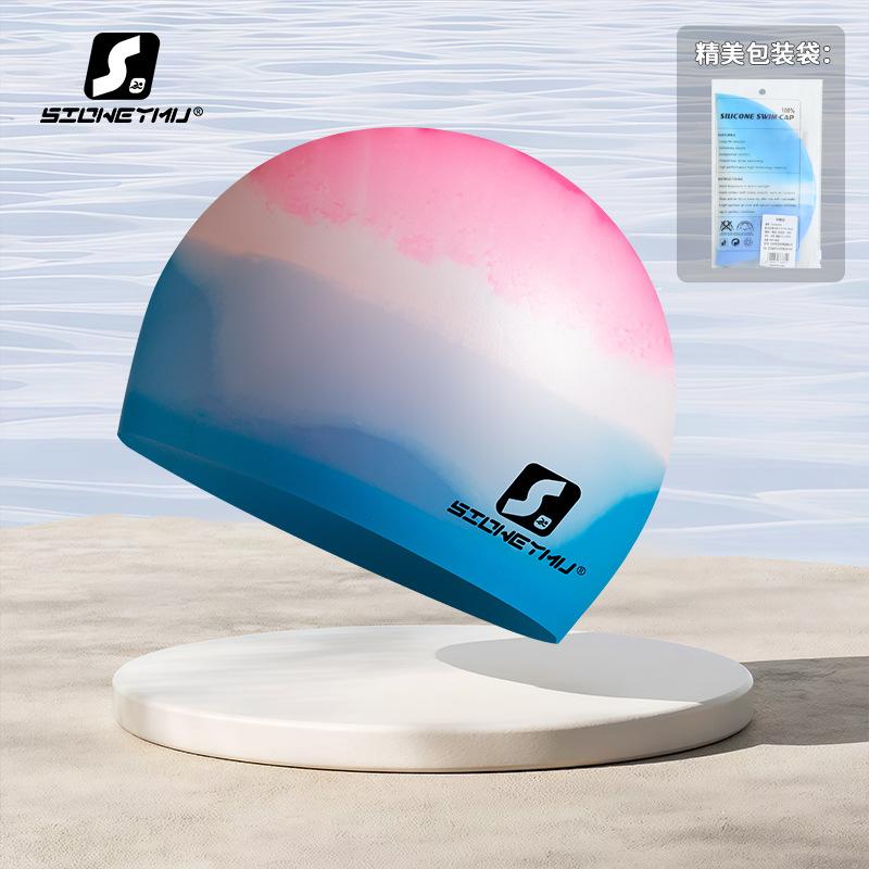 Adult Silicone Swim Caps Men And Women Solid Color High Quality Swimming Cap For Women Swimming Pool Accessories