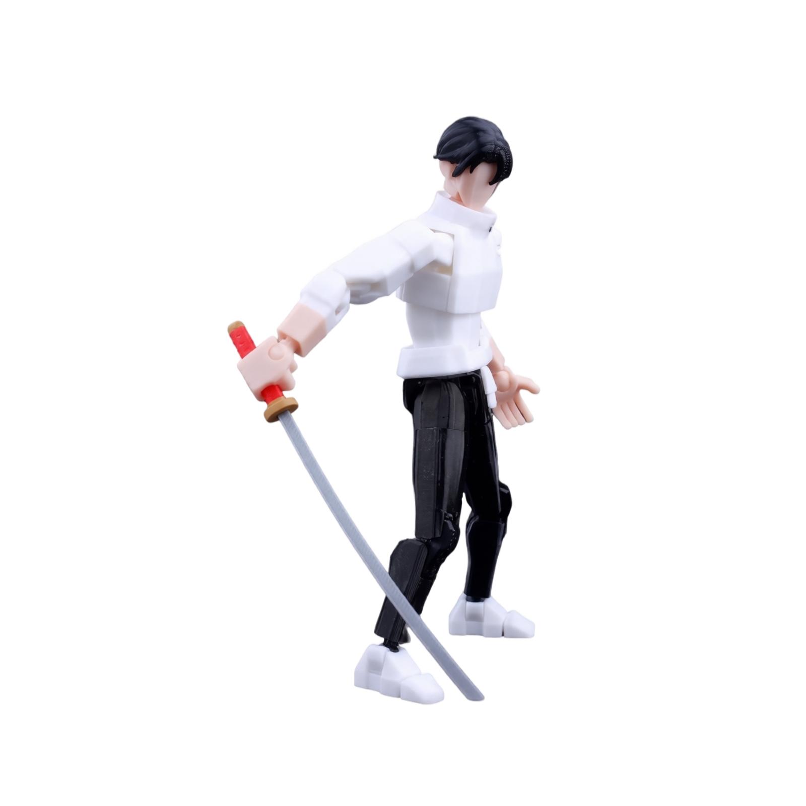 3D Printed Anime Action Figure with Movable Joints - Realistic Collectible Statue for Display One Size