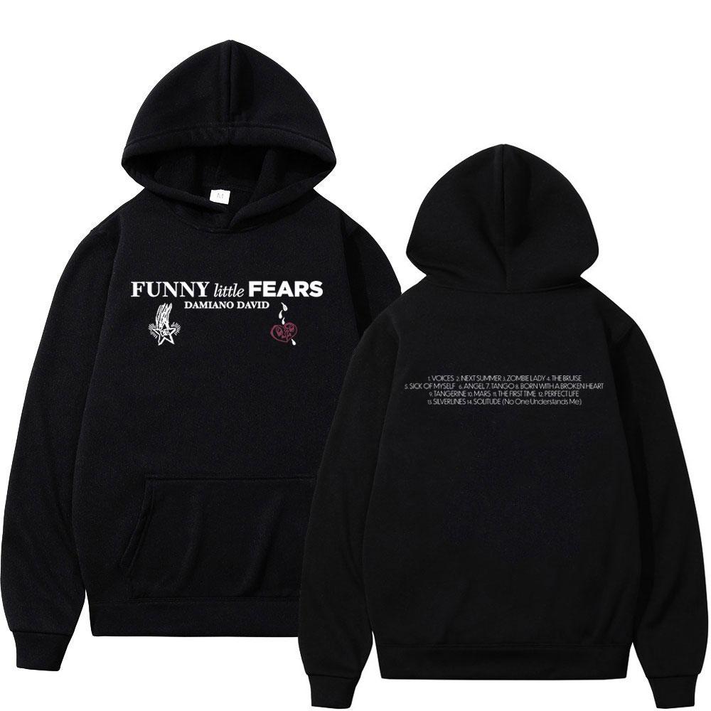 

Funny Little Fears Album Damiano David World Tour 2025 Harajuku Hoodie Unisex Hip-hop Pullove Winter Casual Hooded Sweatshirts 3XL