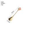 Cherry Blossom Long Handle Stainless Steel Stirring Spoon