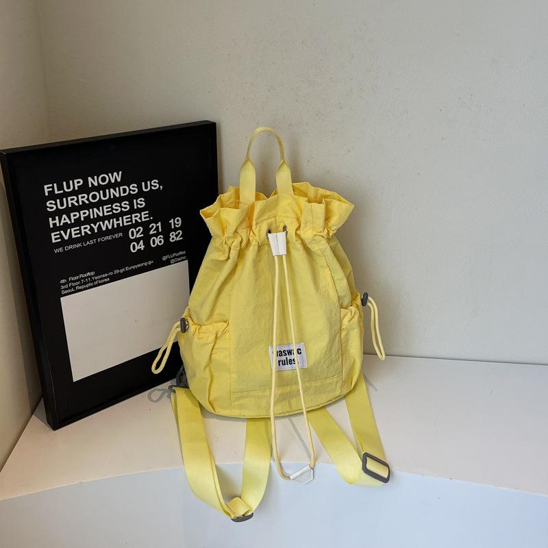 2025 Summer Fashion New Drawstring Backpack Large Capacity Bucket Backpack Sports Backpack Light Women's Travel Bag