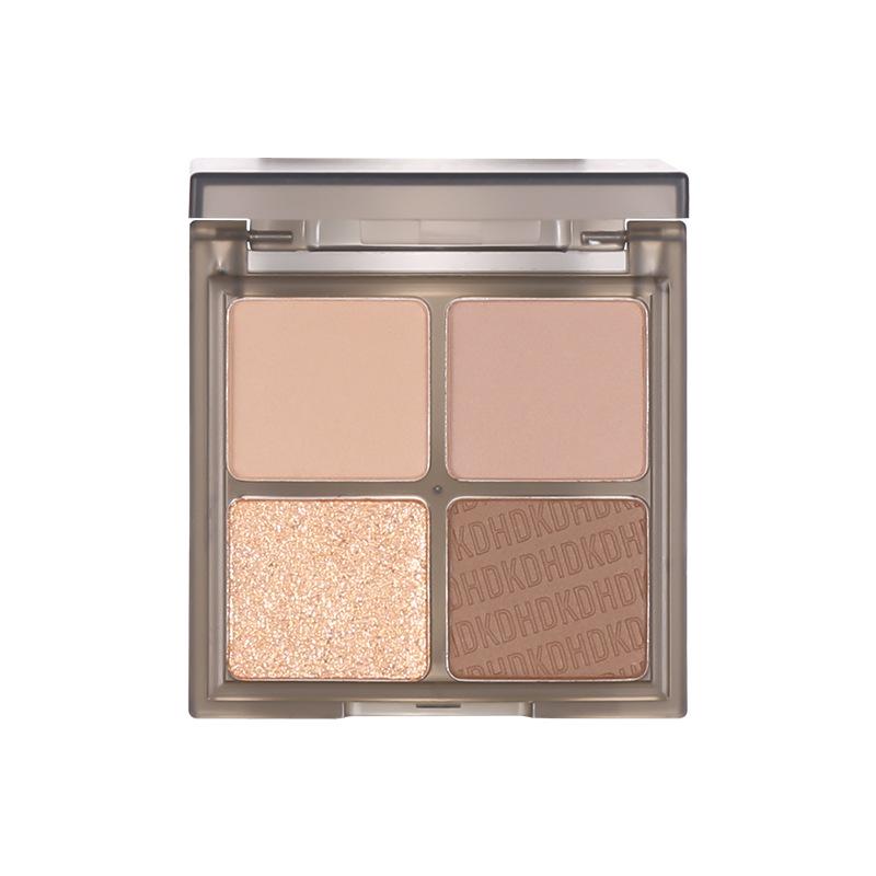 HDKD Four-Color Eyeshadow Palette: Pearlescent Matte, Trendy for Beginners.