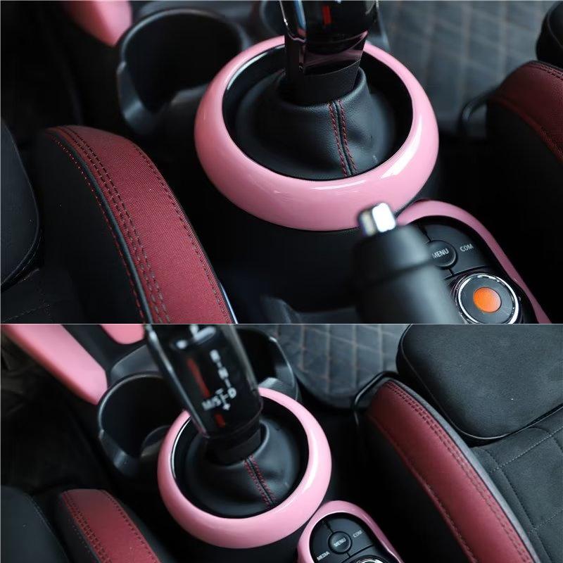 Car gear lever Decorative Cover For MINI ONE Cooper S F54 F55 F56 F57 F60 Countryman Shift Panel Protection Sticker Accessories