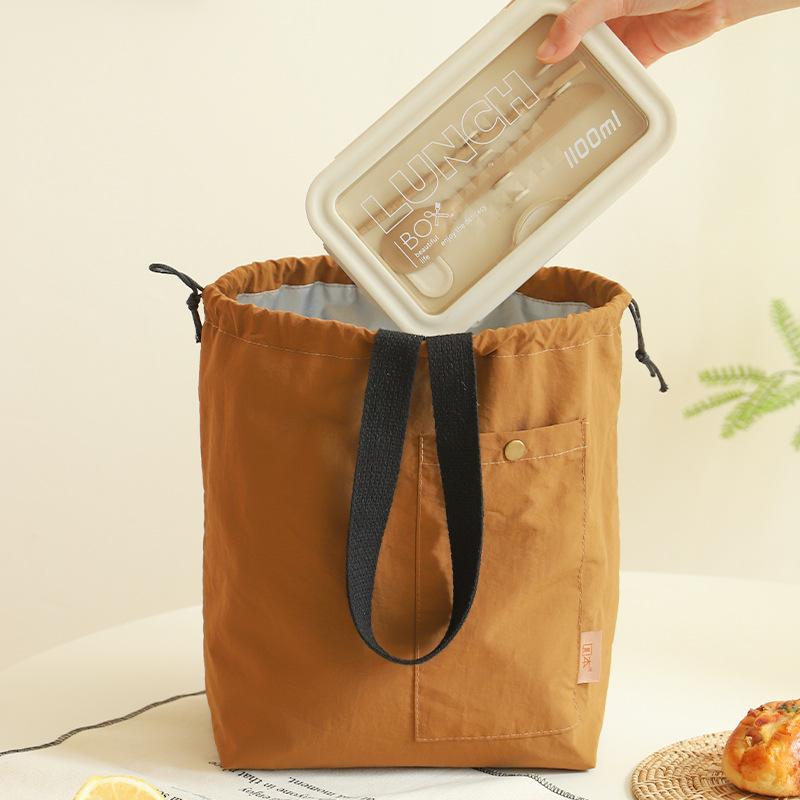 Bolsa de Mão Impermeável de Alto Valor em Nylon para Exterior Bolsa de Almoço Portátil Bolsa de Almoço Isolada para Trabalhador de Escritório Bolsa Bento para Estudante