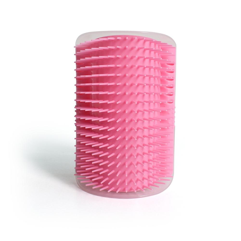 Self-grooming Cat Brush with Catnip Includes a Corner Massage Feature and Scratching Comb for Complete Pet Grooming