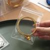 Portable Transparent Jewelry Storage Album, PVC Sealed, Anti-Oxidation Bag for Silver Necklaces & Earrings