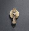 Miniature Buddha Statue, Kannon Bodhisattva, Brass, 6cm Tall, Guardian Deity, Prayer, Protection from Evil