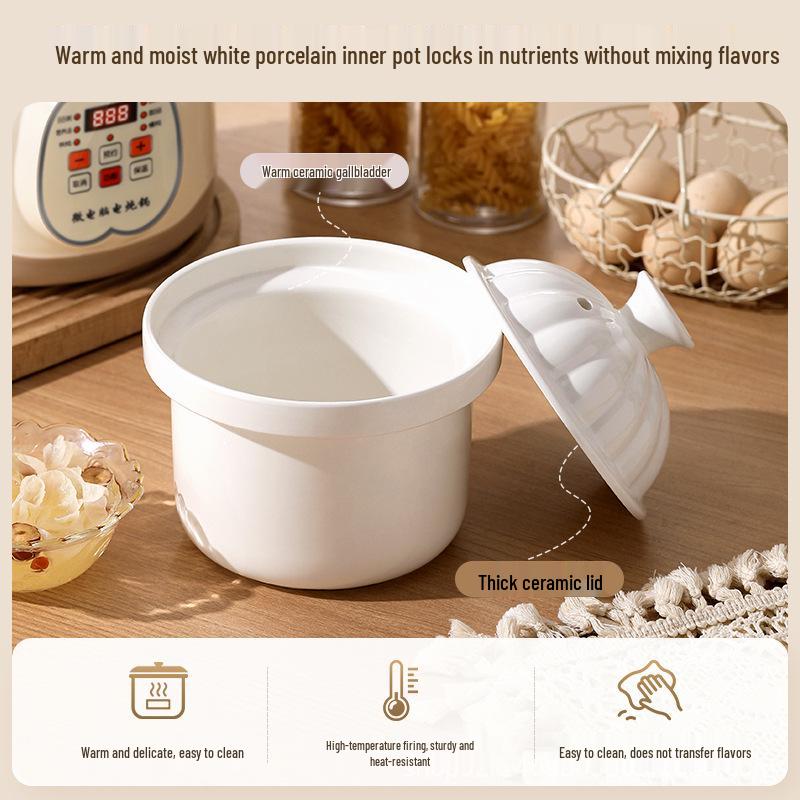 Multi-functional Ceramic Electric Stew Pot for Household Cooking: Purple Clay Porridge and Soup Stew Pot