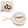 Fruit Vegetable Washing Bowl Thickened Double Layer Multifunctional Draining Bowl with Lid Foldable Handle for Food Storage