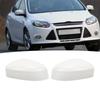Side Mirror Cap Cover White Protective Weather Resistant Rearview Door Wing Mirror Housing for Focus