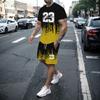 Men's T-shirt Set Summer Fashion Creative 3D Printed Pattern Size 23 Printed Shorts Short Sleeved Combination Casual Two-piece S