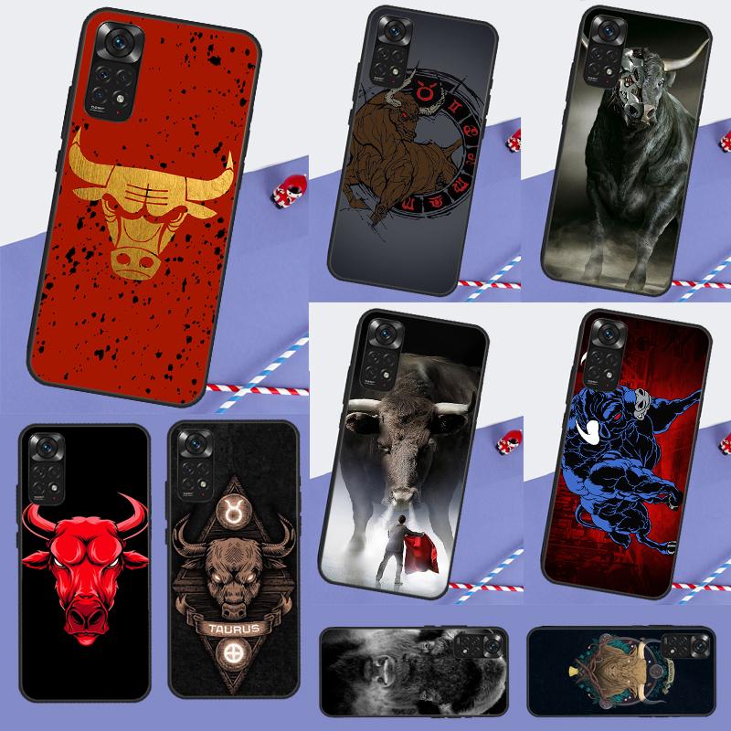 Taurus Bull Cover For Xiaomi Redmi Note 14 13 11 9 10 12 Pro 9S 10S 11S 12S Redmi 14C 10C 12C 13C Case