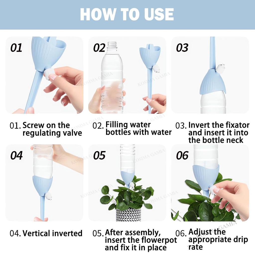 Adjustable Flow Lazy Flowerpot Automatic Potted Plant Watering Device Drip Water Switch Control Irrigation System Water Dropper