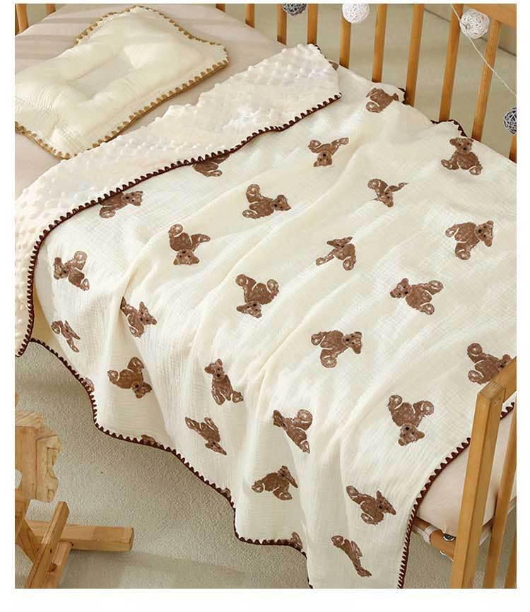 Newborn Four Seasons Cotton Gauze Blanket: Baby Towel, Air Conditioning Quilt, Nap Cover