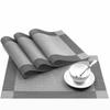 PVC Heat-Resistant Table Mats Diagonal Frame Design Customizable Waterproof Easy-Clean Dining Mats Western Restaurants