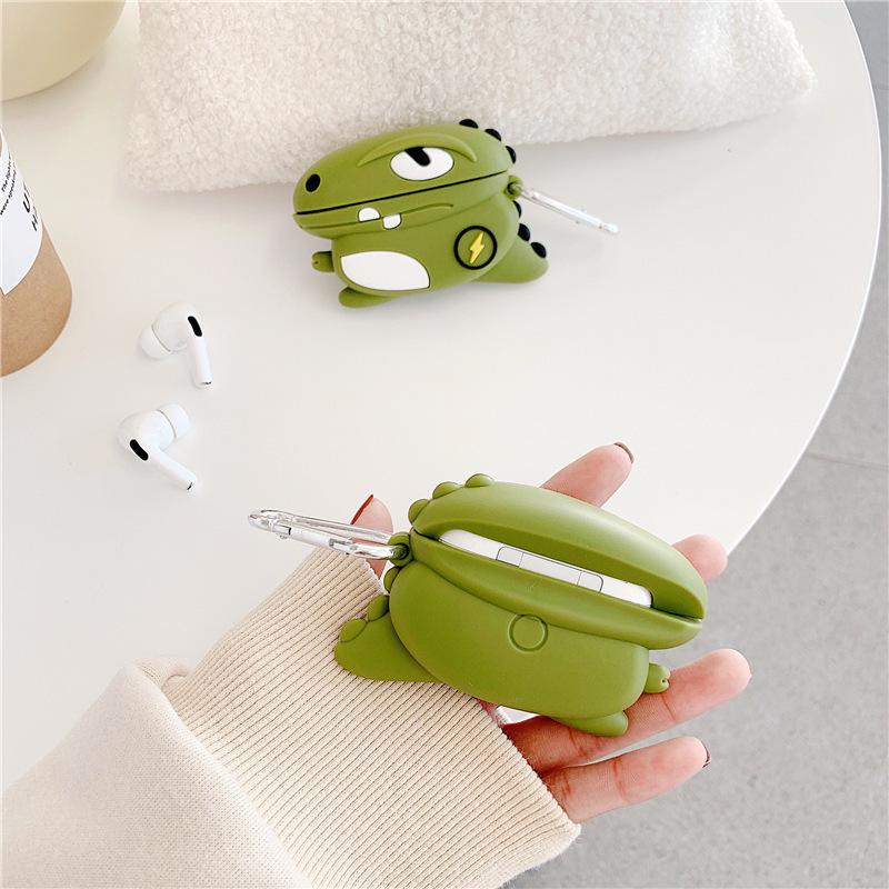 Cartoon cute Tyrannosaurus rex AirPods Pro protective case Apple wireless Bluetooth 1st generation earphone cover soft box