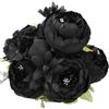 Faux Peony Bouquet 13 Heads Flowers Bud Vintage Artificial Peony 47cm Silk Flowers for Wedding Home Decoration,1pc