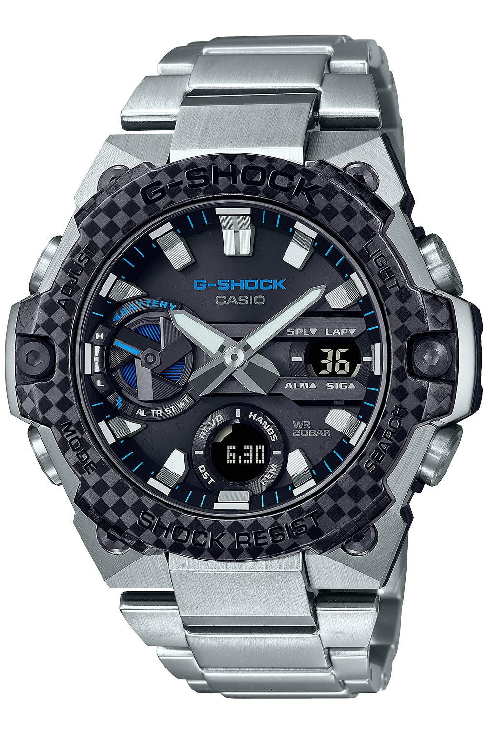

Годинник Smartphone Link Carbon Core Guard Structure Silver [Casio] G-Shock []G-STEEL GST-B400XD-1A2JF Чоловічі