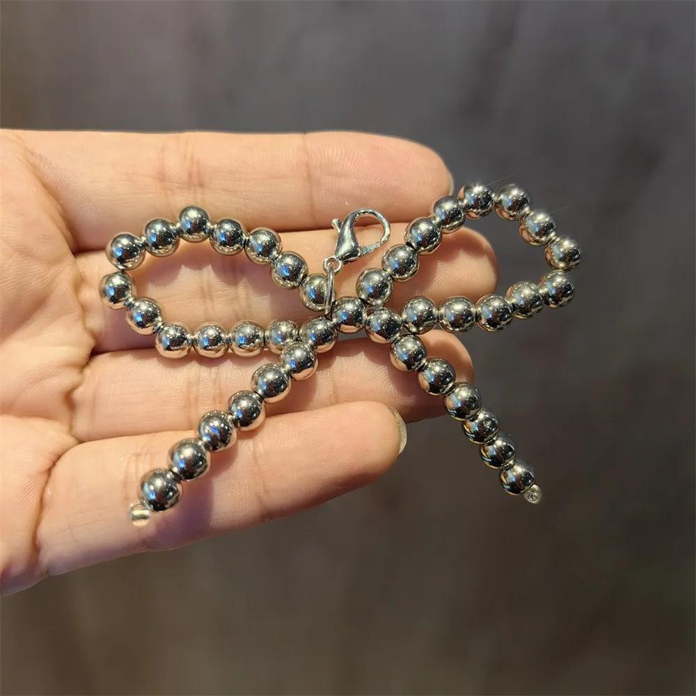 Pearl Bow Heart Shoe Chain Ballet Style Shoelace Flower Shoes Laces Accessories Lace Silver Bow Lace Shoelaces Decorative Buckle
