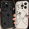 Phone Case for iPhone 13 12 11 Pro Max XS Max 16e XR 17 Air 15 16 14 Plus Soft Shell Airplane Route
