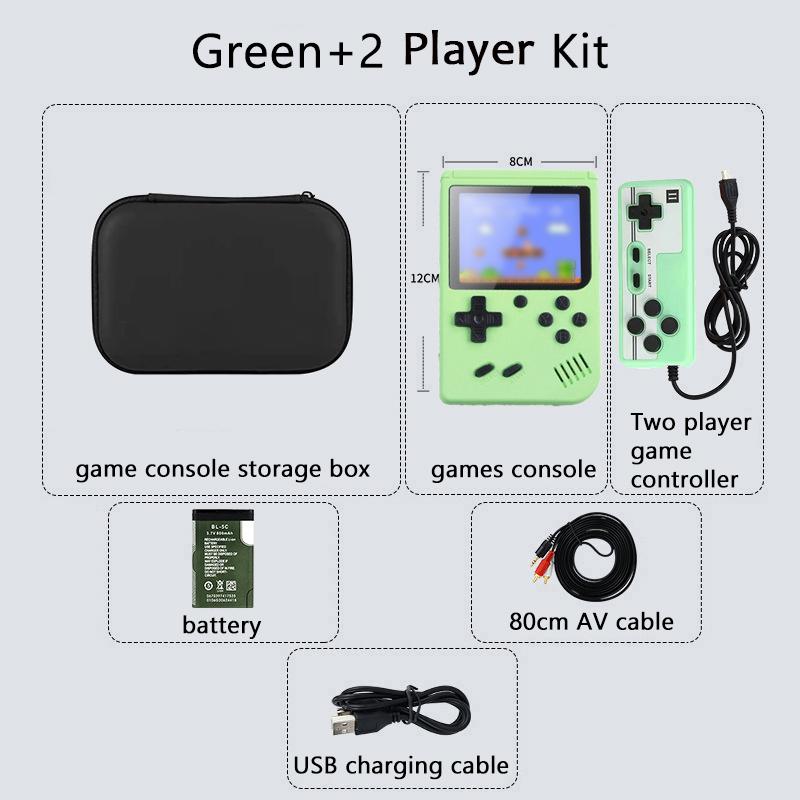 Built-in 500+ Classic Arcade Retro Games Console for TV 5 Inch Video Game Handheld Game Player for Game Boy Two Player Games