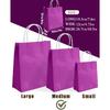 qiqee 24PCS Medium Gift Bag with Handles Bulk 11"x5"x8" Gift Bags Pink Purple Bags Multiple Uses (Medium Size)