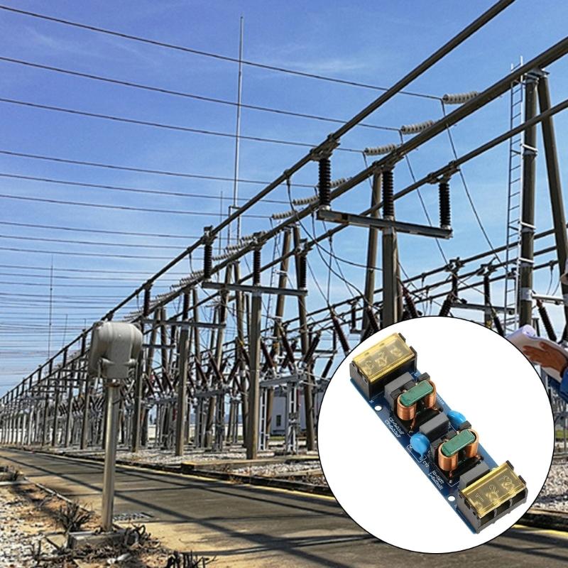 25A Zweistufiges Filter Tiefpass-Netzfilterplatine für elektronische Geräte Unterdrückung und Rauschminderung