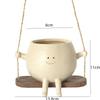 Hanging Succulent Planter Pot Cute Fun Mushroom Swing Face Planter Pot Resin Cartoon Mushroom Vase for Indoor Outdoor Plant