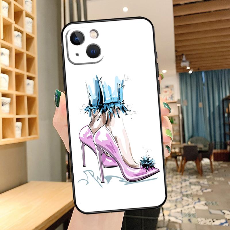 High Heels Girl Fashion Phone Case For iPhone 13 Pro Max 16 15 11 12 14 17 Pro Max mini 15 16 Plus 16e 17 Air Cover