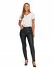 Women's Skinny Pants High Waisted Made of Eco-Leather Elegant MORAJ 36 Black