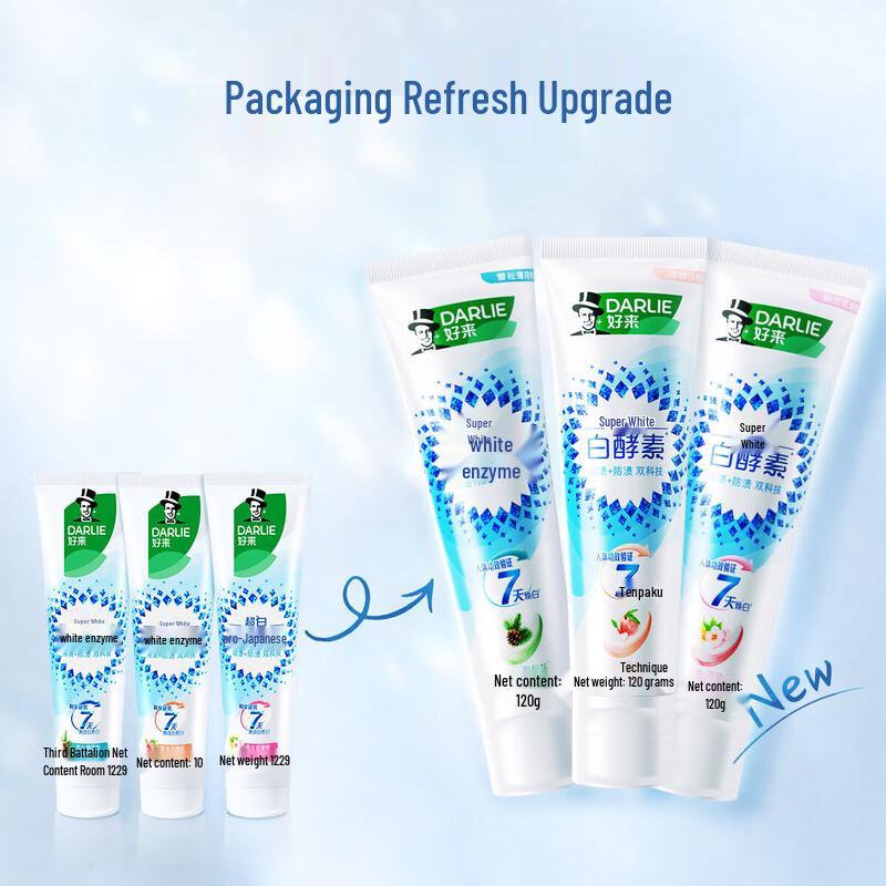 Darlie White Enzyme Cedar Mint Toothpaste (3x120g)