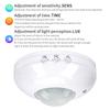 Ceiling Mount PIR Motion Sensor Switch with High Sensitivity Detection Energy saving Design and Wide Voltage Range