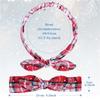 Decorations Navidad Decor Bowknot Snowflake Xmas Garland Christmas Grid Headband New Year Gift