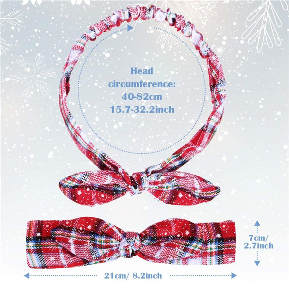 Decorations Navidad Decor Bowknot Snowflake Xmas Garland Christmas Grid Headband New Year Gift