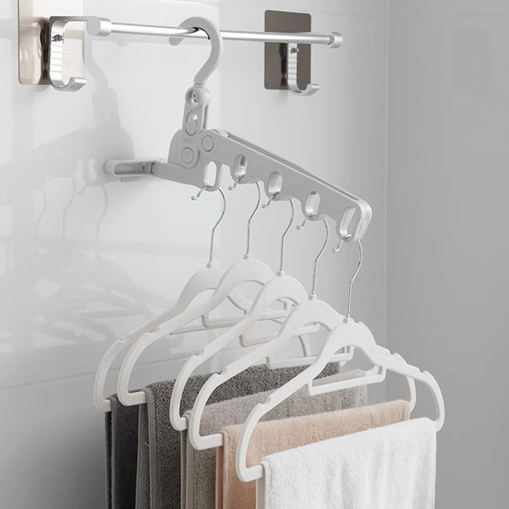 1 buc Umeraș pentru haine pliabil cu cinci găuri Umeraș portabil de călătorie Suport pentru uscare Umeraș pliabil pentru haine